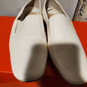 Salvatore Ferragamo beige suede loafers